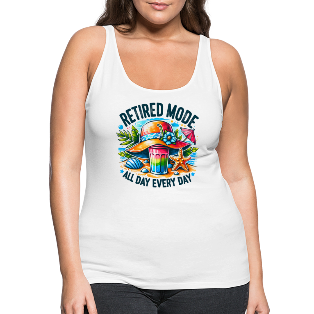 Retired Mode Women’s Premium Tank Top - white