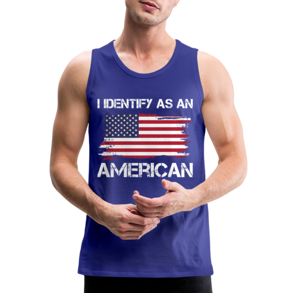 I Identify as an American Men’s Premium Tank Top - royal blue