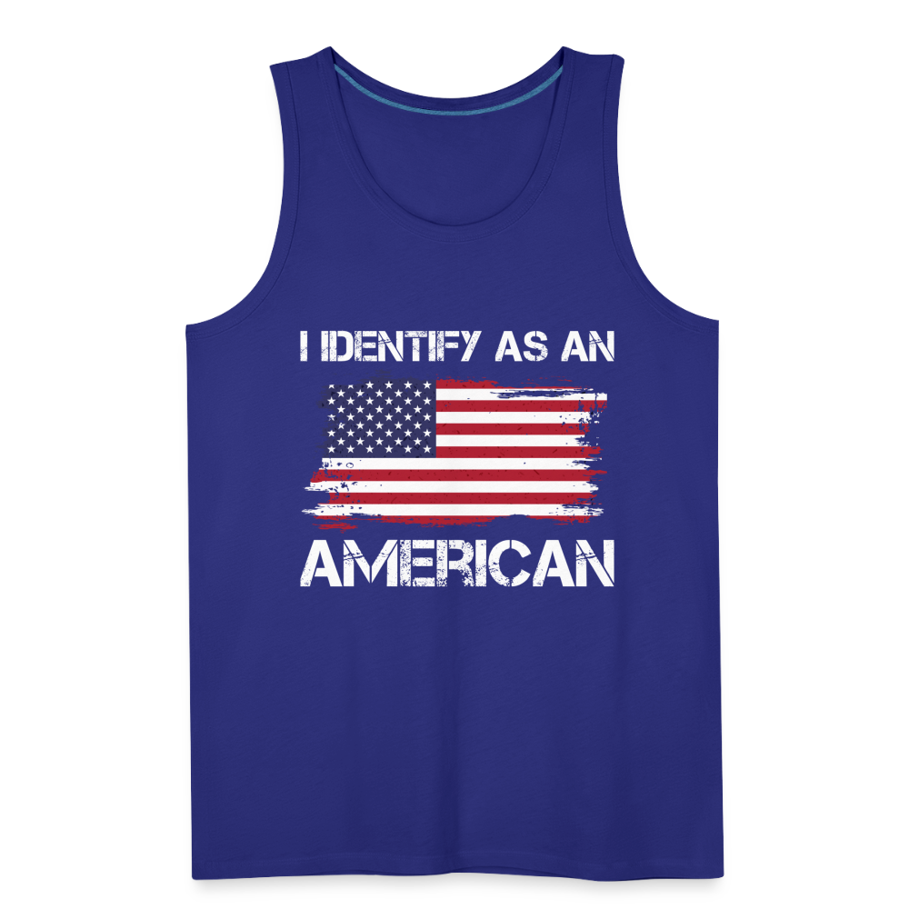 I Identify as an American Men’s Premium Tank Top - royal blue