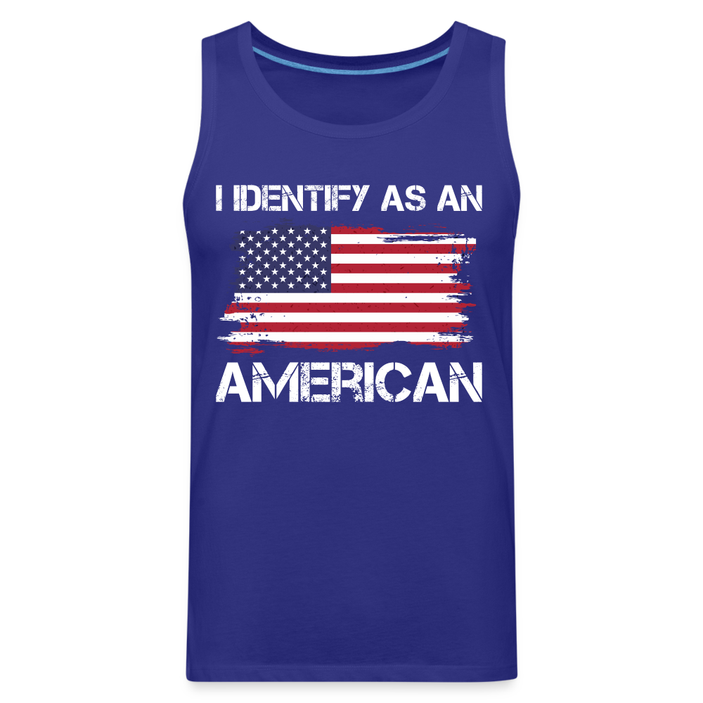 I Identify as an American Men’s Premium Tank Top - royal blue