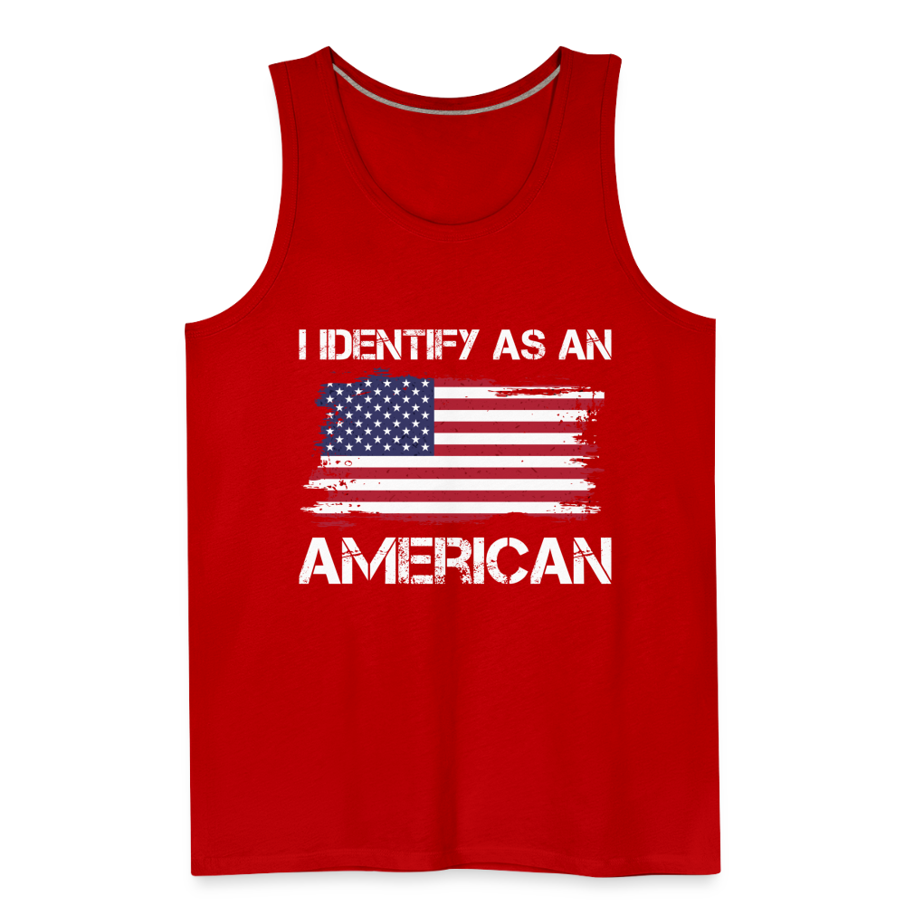 I Identify as an American Men’s Premium Tank Top - red