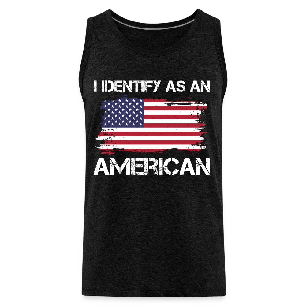 I Identify as an American Men’s Premium Tank Top - charcoal grey