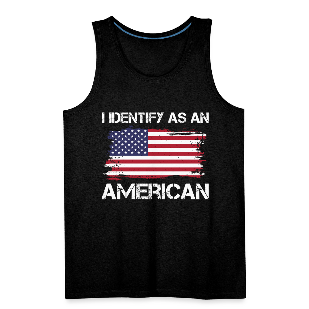 I Identify as an American Men’s Premium Tank Top - charcoal grey