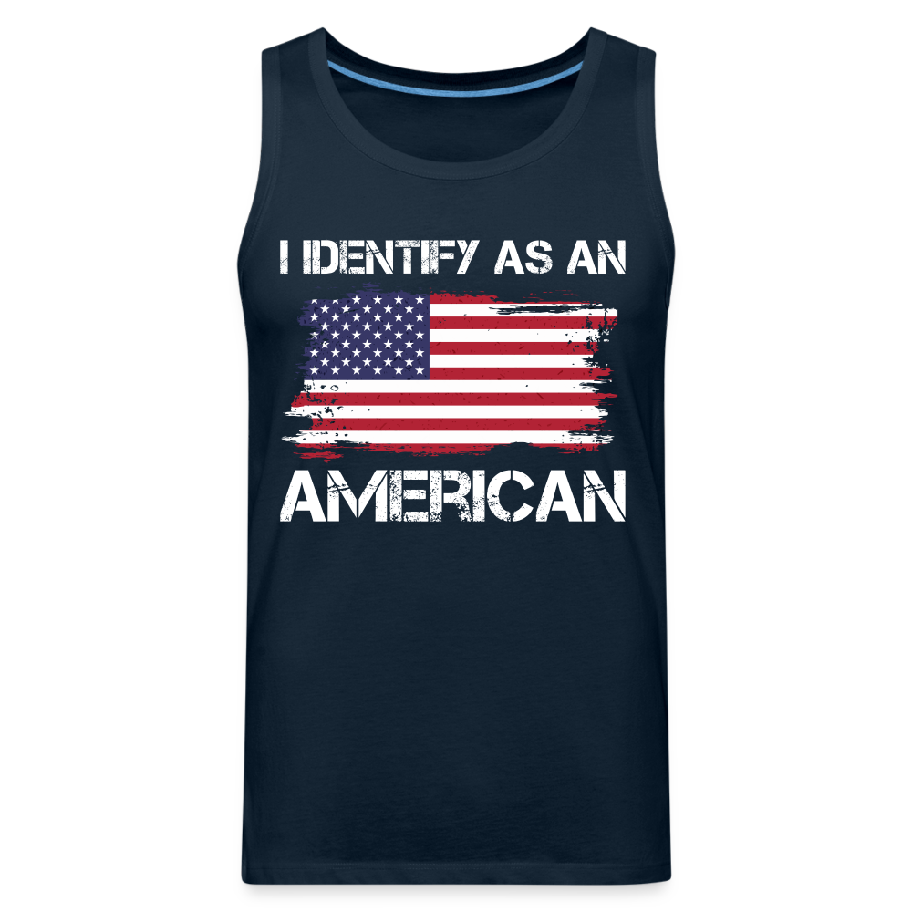 I Identify as an American Men’s Premium Tank Top - deep navy