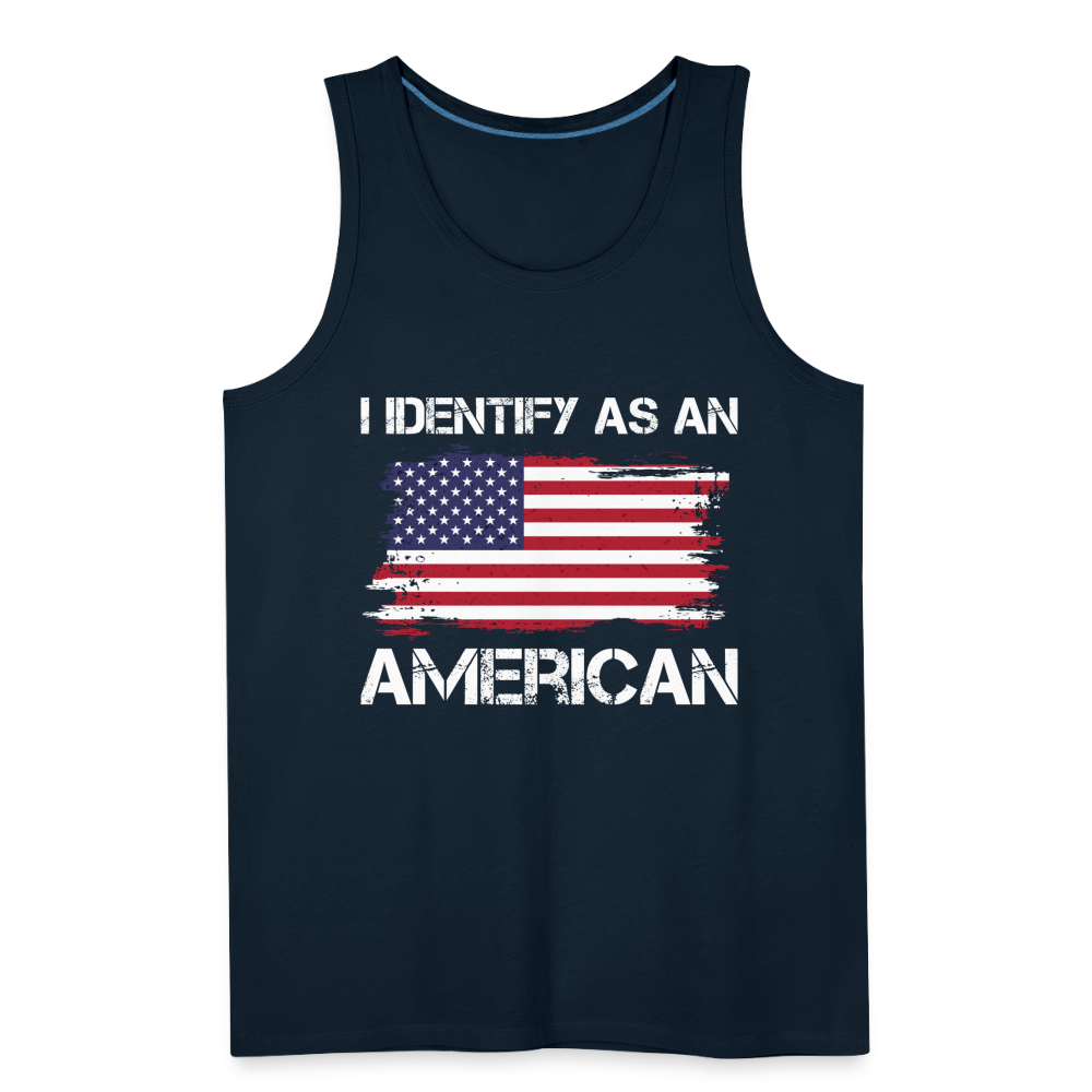 I Identify as an American Men’s Premium Tank Top - deep navy