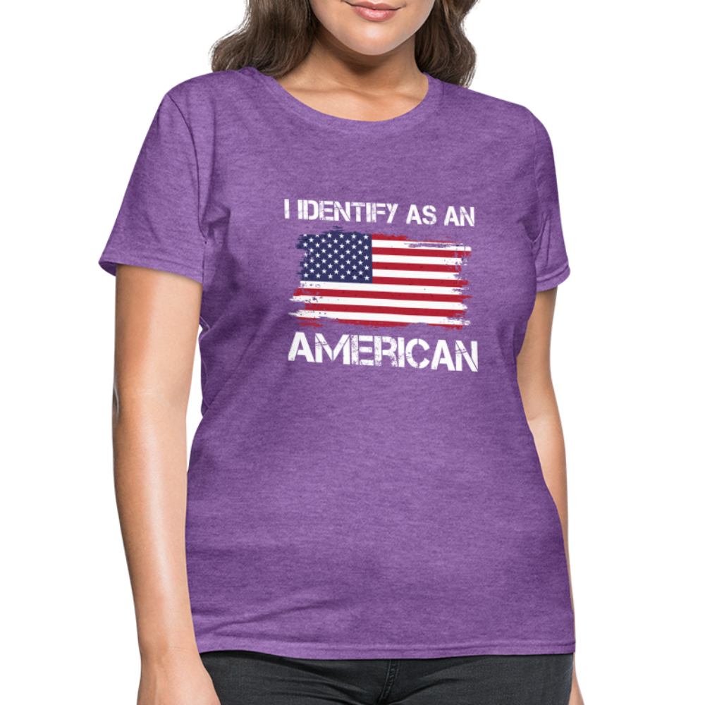 I Identify as an American Women's Contoured T-Shirt - option1# - Women's T-Shirt | Fruit of the Loom L3930R