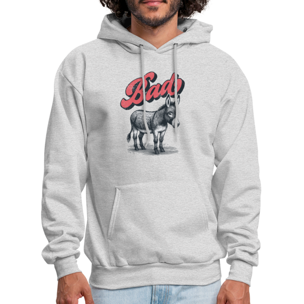 Funny Bad Ass (Donkey) Hoodie - ash 