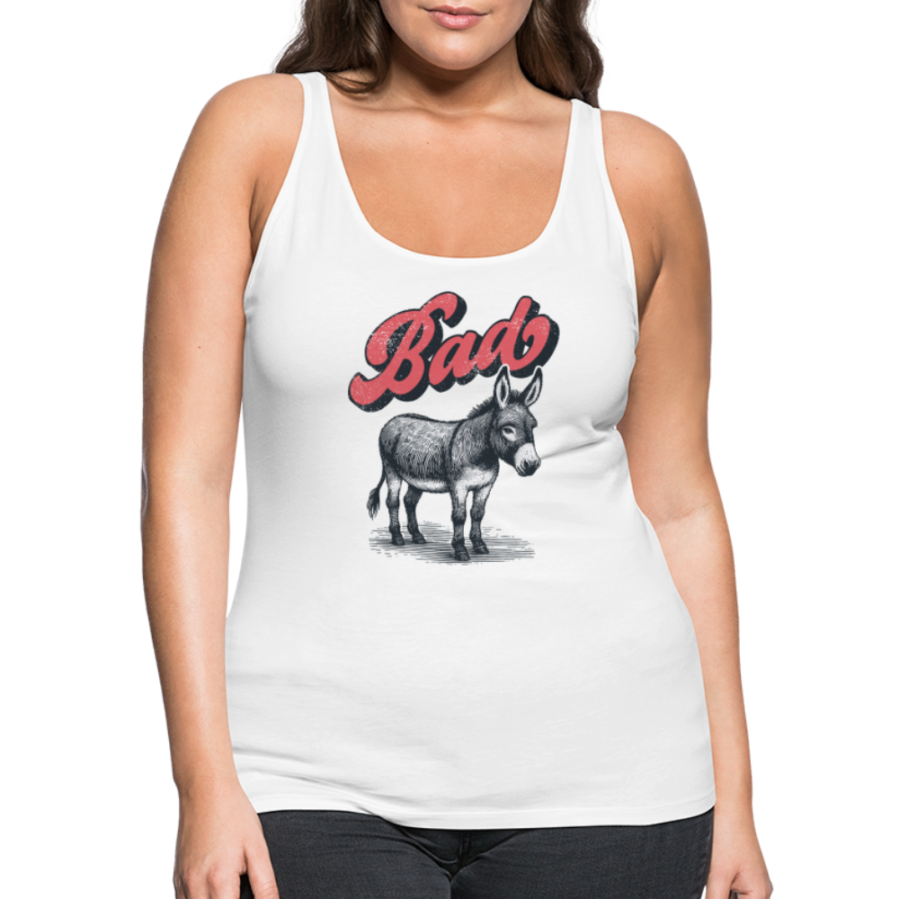 Funny Bad Ass (Donkey) Women’s Premium Tank Top - white