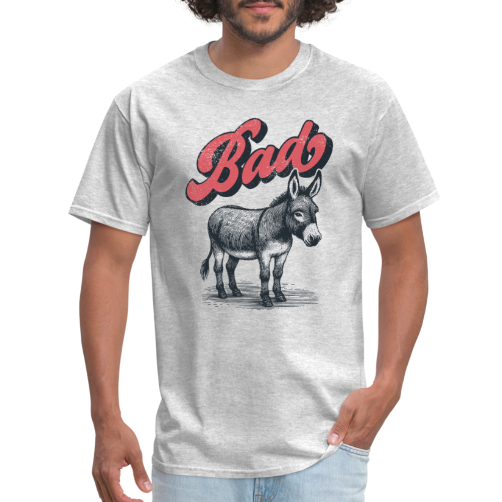 Funny Bad Ass (Donkey) T-Shirt - heather gray