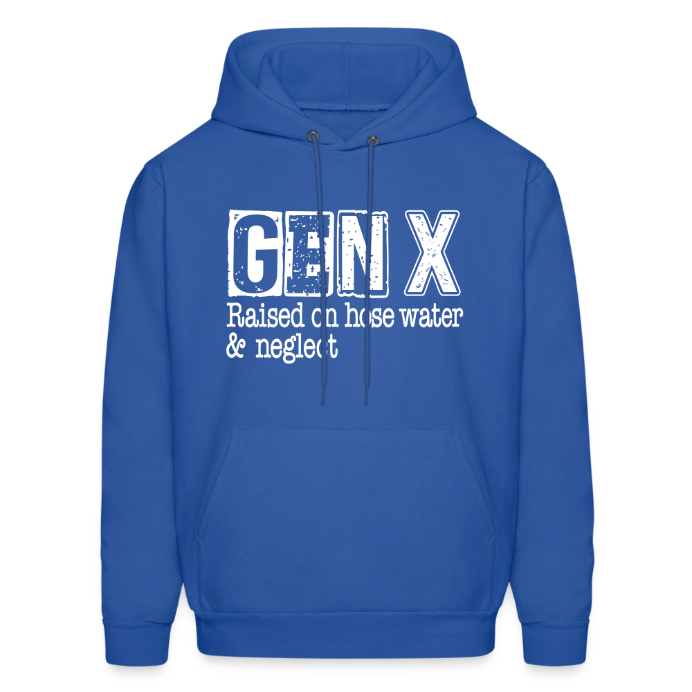 GEN X (Raised on hose water & neglect) Hoodie - royal blue