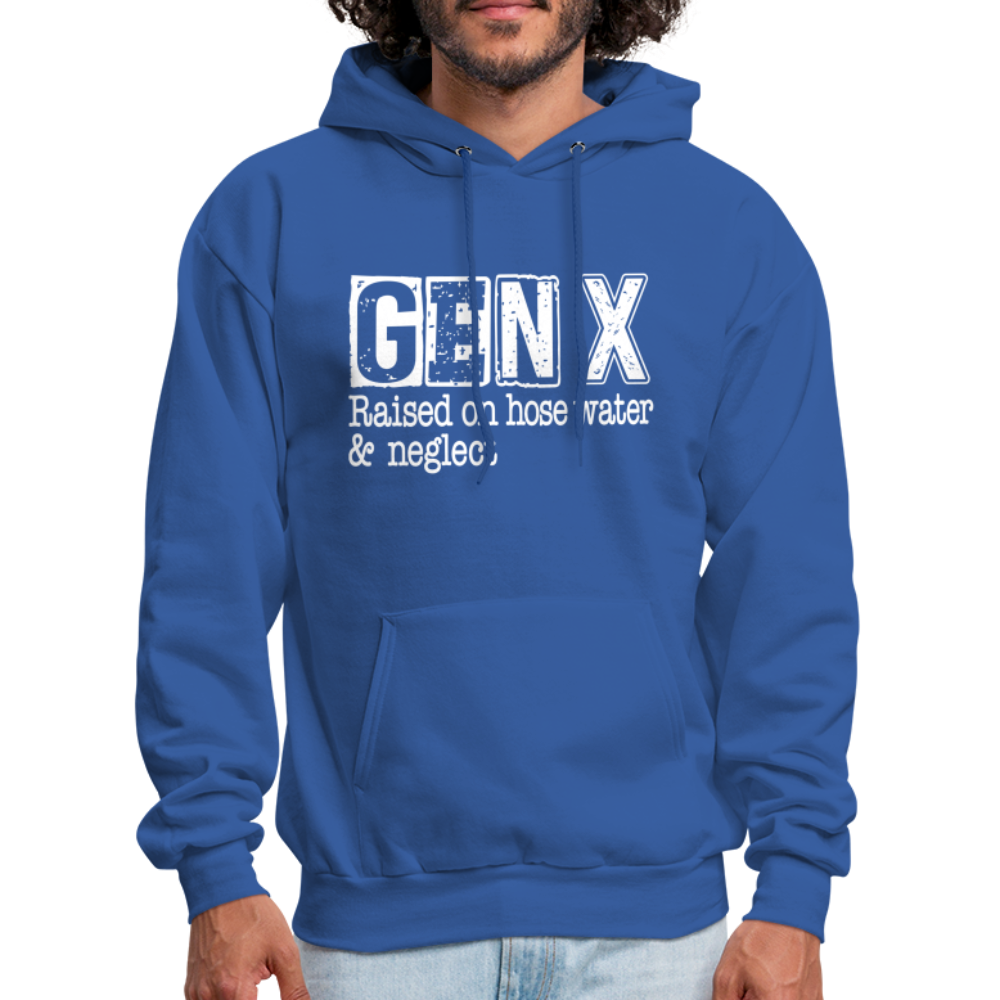 GEN X (Raised on hose water & neglect) Hoodie - royal blue