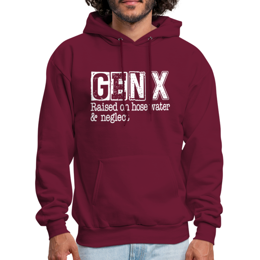 GEN X (Raised on hose water & neglect) Hoodie - burgundy