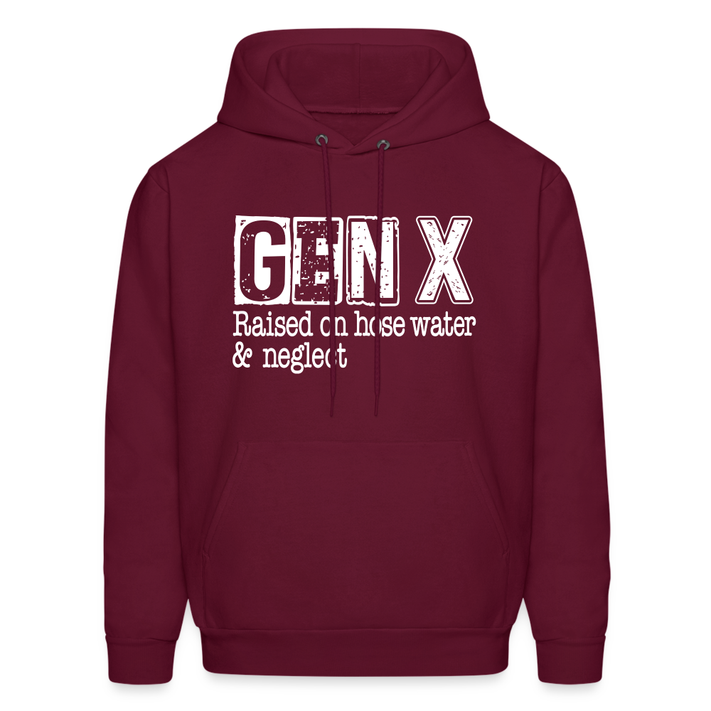 GEN X (Raised on hose water & neglect) Hoodie - burgundy