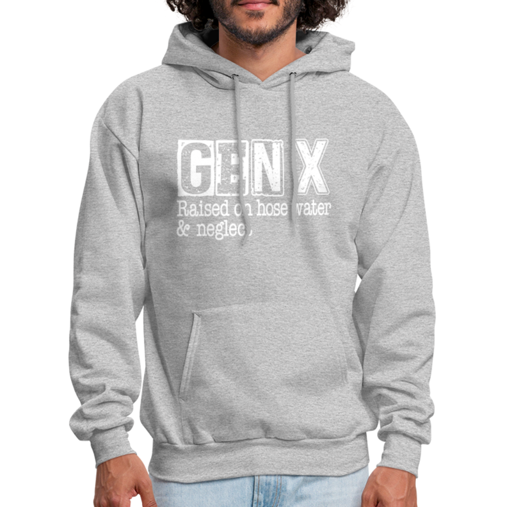 GEN X (Raised on hose water & neglect) Hoodie - heather gray