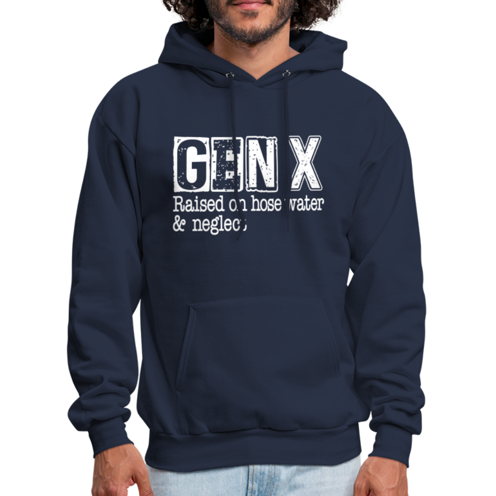 GEN X (Raised on hose water & neglect) Hoodie - navy