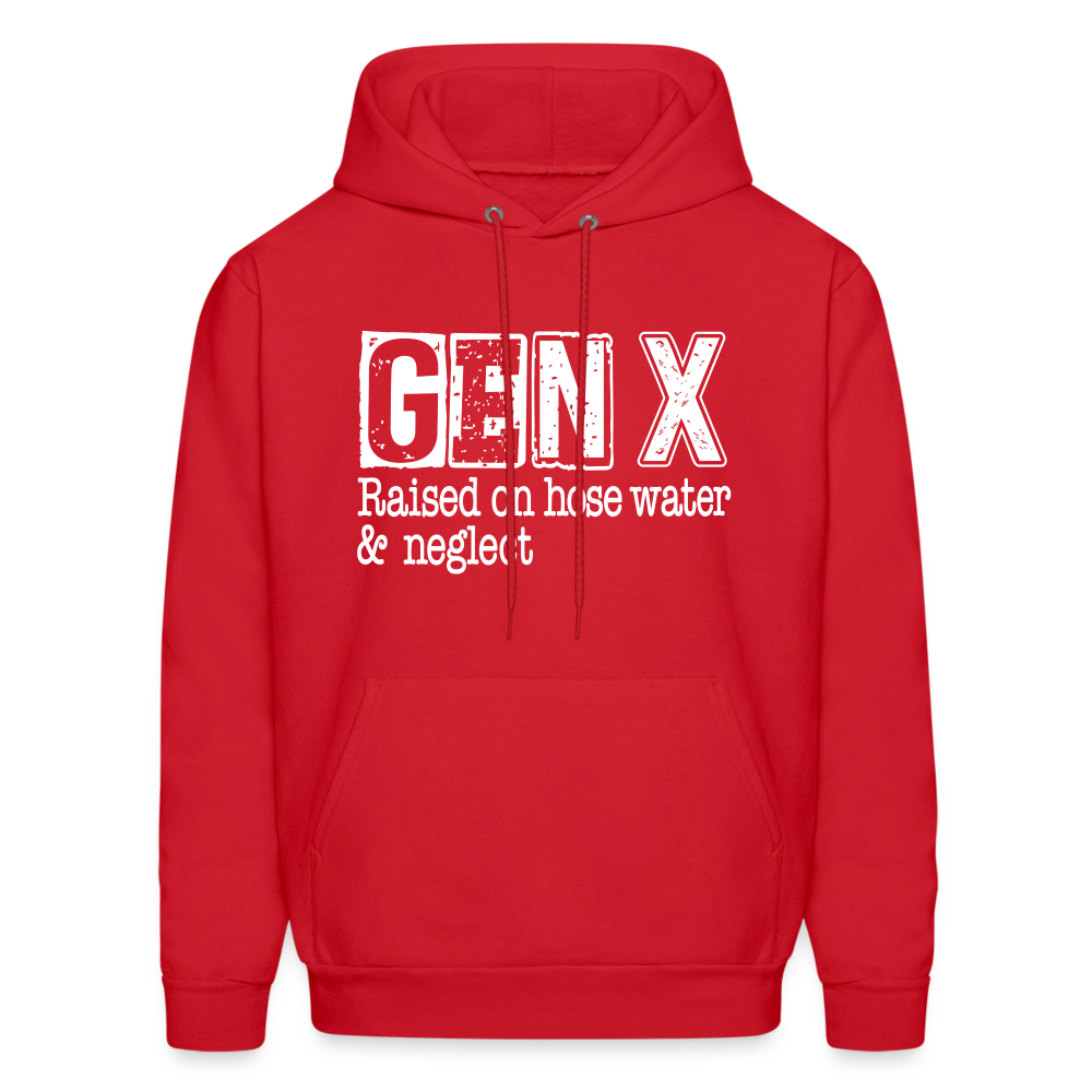 GEN X (Raised on hose water & neglect) Hoodie - red