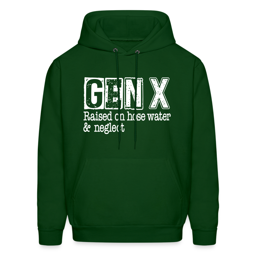 GEN X (Raised on hose water & neglect) Hoodie - forest green