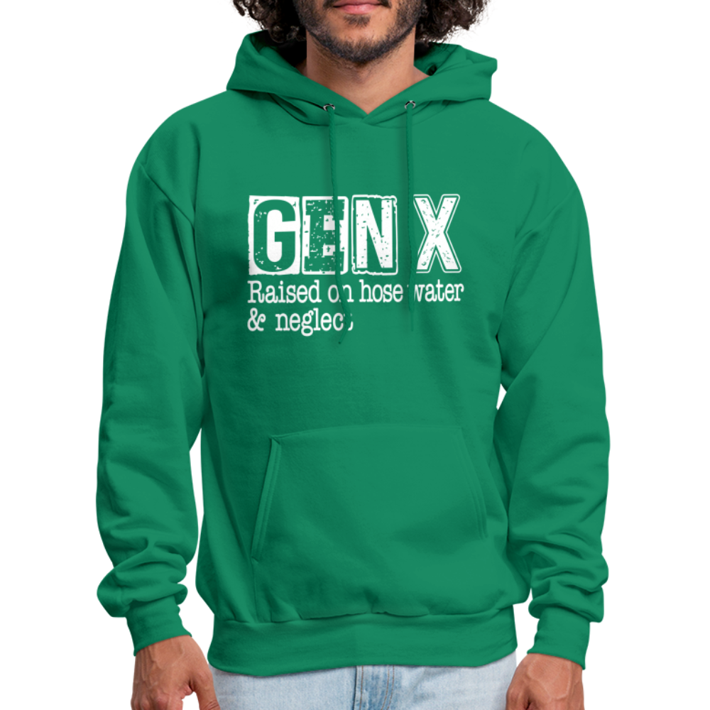 GEN X (Raised on hose water & neglect) Hoodie - kelly green