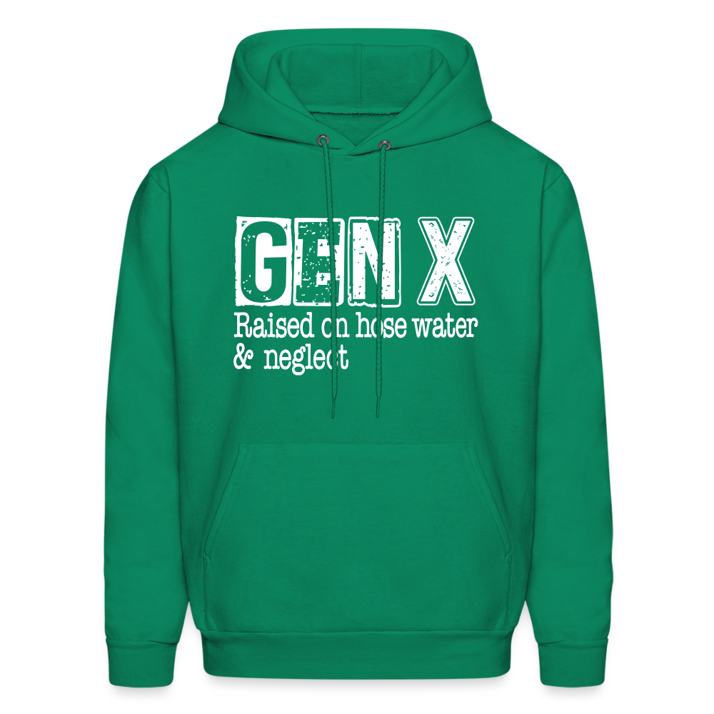 GEN X (Raised on hose water & neglect) Hoodie - kelly green