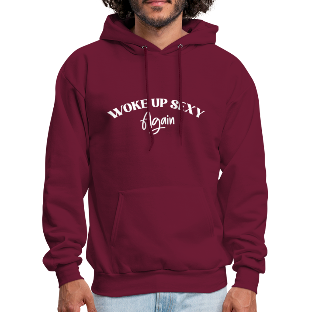 Woke Up Sexy Again Hoodie - burgundy