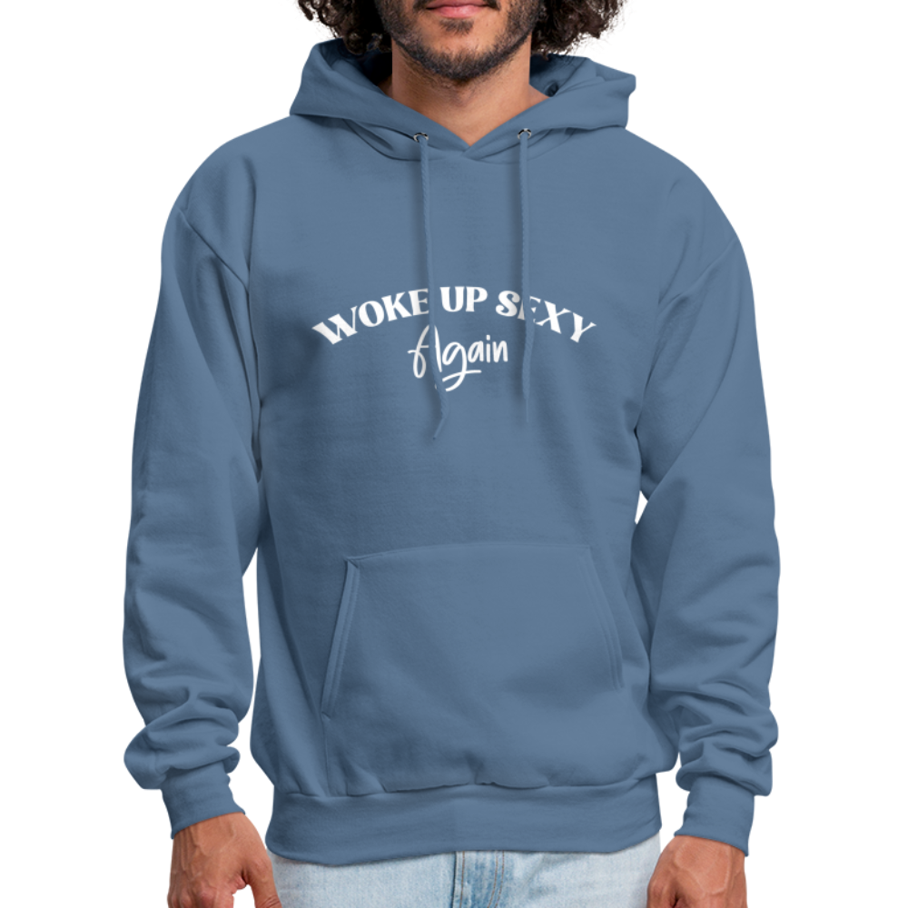 Woke Up Sexy Again Hoodie - denim blue