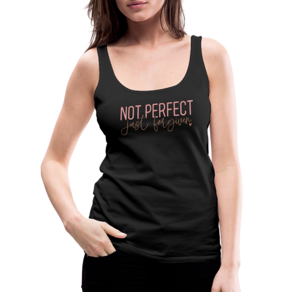 Not Perfect Just Forgiven Women’s Premium Tank Top - black