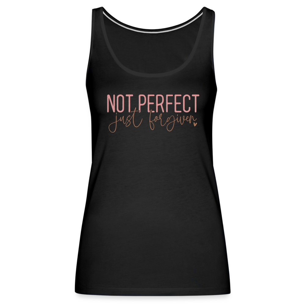 Not Perfect Just Forgiven Women’s Premium Tank Top - black