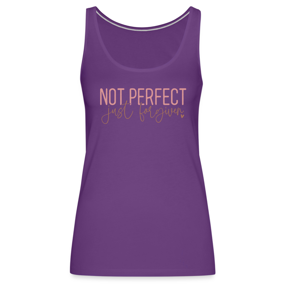 Not Perfect Just Forgiven Women’s Premium Tank Top - purple