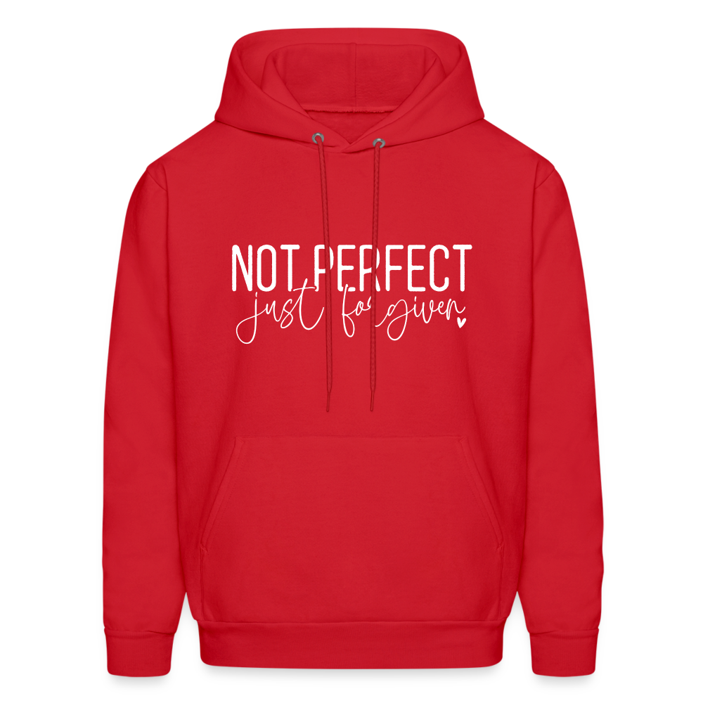 Not Perfect Just Forgiven Hoodie - red