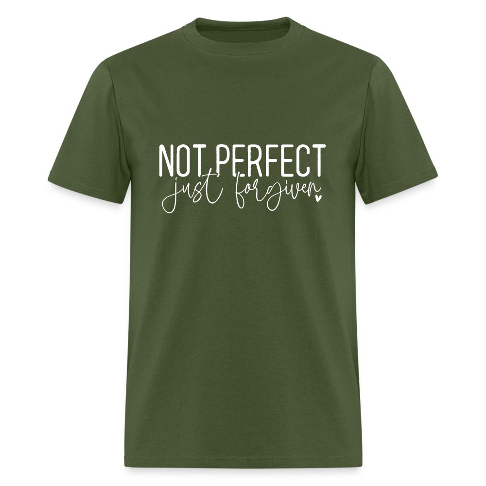 Not Perfect Just Forgiven T-Shirt - military green