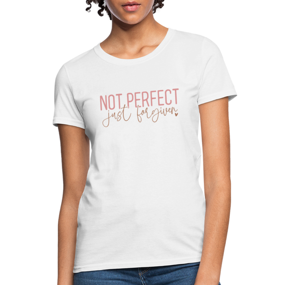 Not Perfect Just Forgiven Women's T-Shirt - white