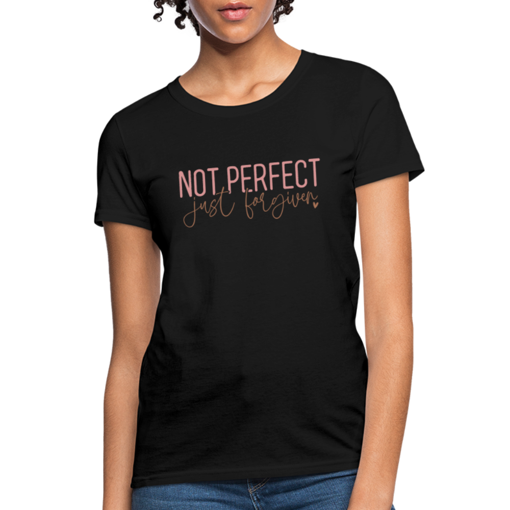 Not Perfect Just Forgiven Women's T-Shirt - black