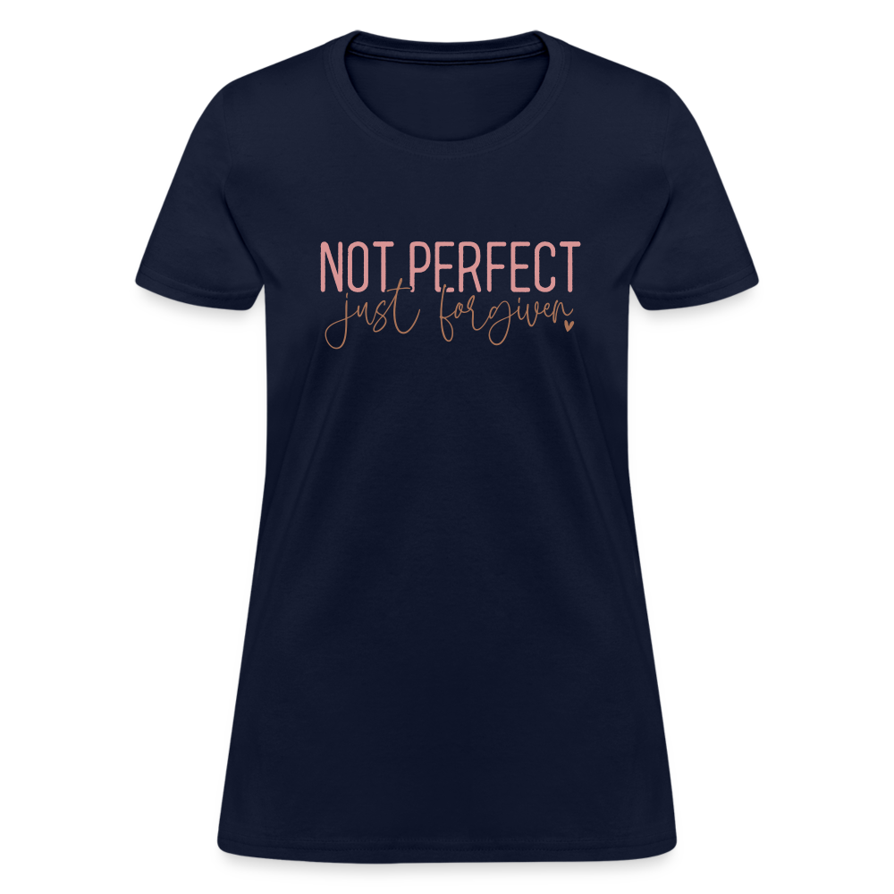 Not Perfect Just Forgiven Women's T-Shirt - navy