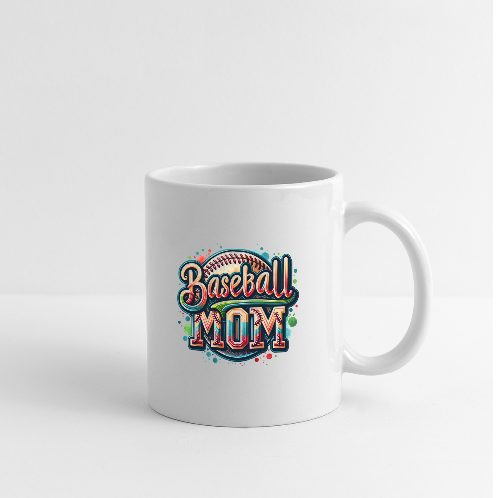 Baseball Mom Coffee Mug - white