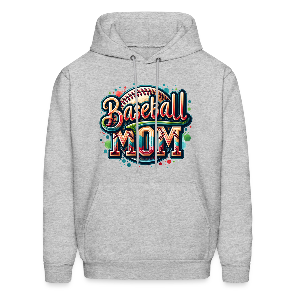 Baseball Mom Hoodie - heather gray