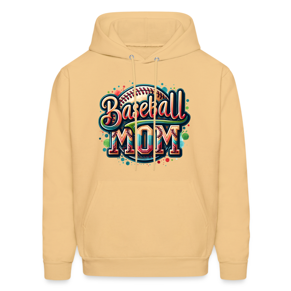 Baseball Mom Hoodie - light yellow