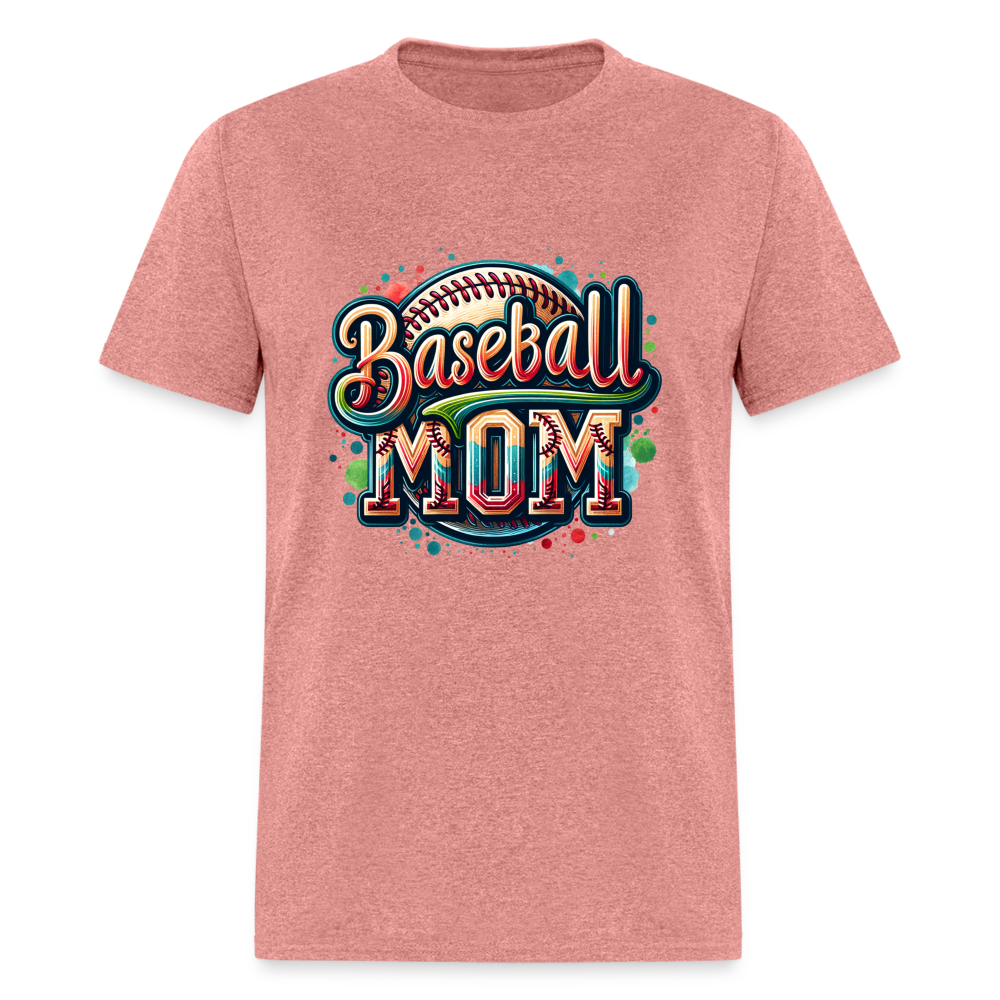 Baseball Mom T-Shirt - heather mauve