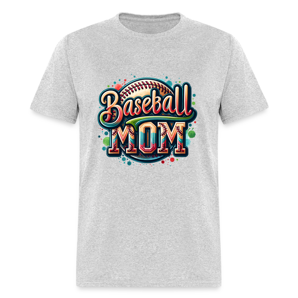 Baseball Mom T-Shirt - heather gray