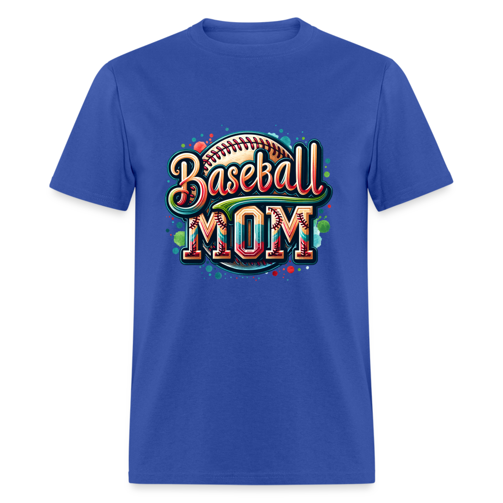 Baseball Mom T-Shirt - royal blue