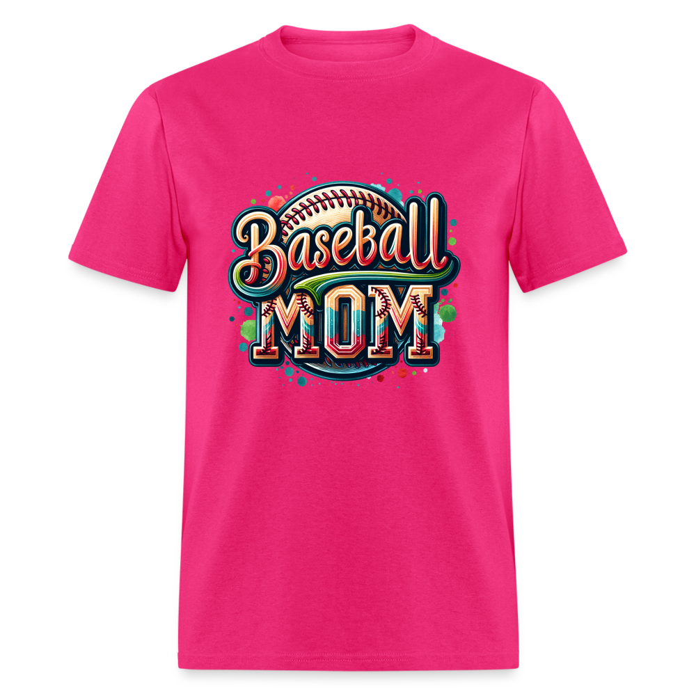 Baseball Mom T-Shirt - fuchsia