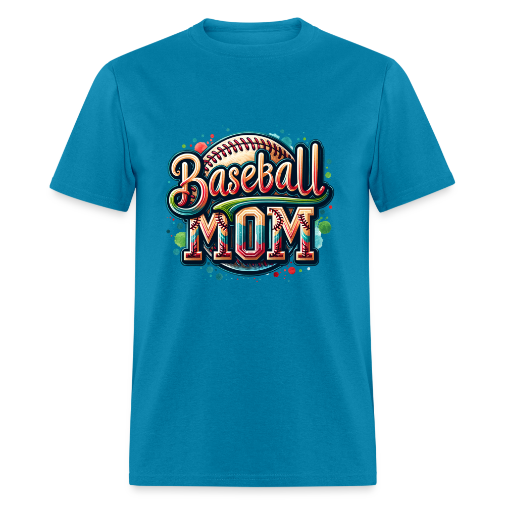 Baseball Mom T-Shirt - turquoise