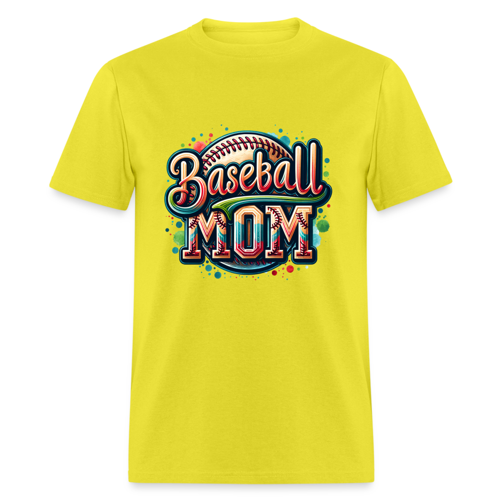 Baseball Mom T-Shirt - yellow