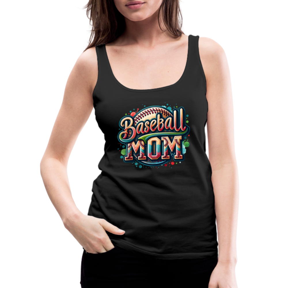 Baseball Mom Premium Tank Top - black