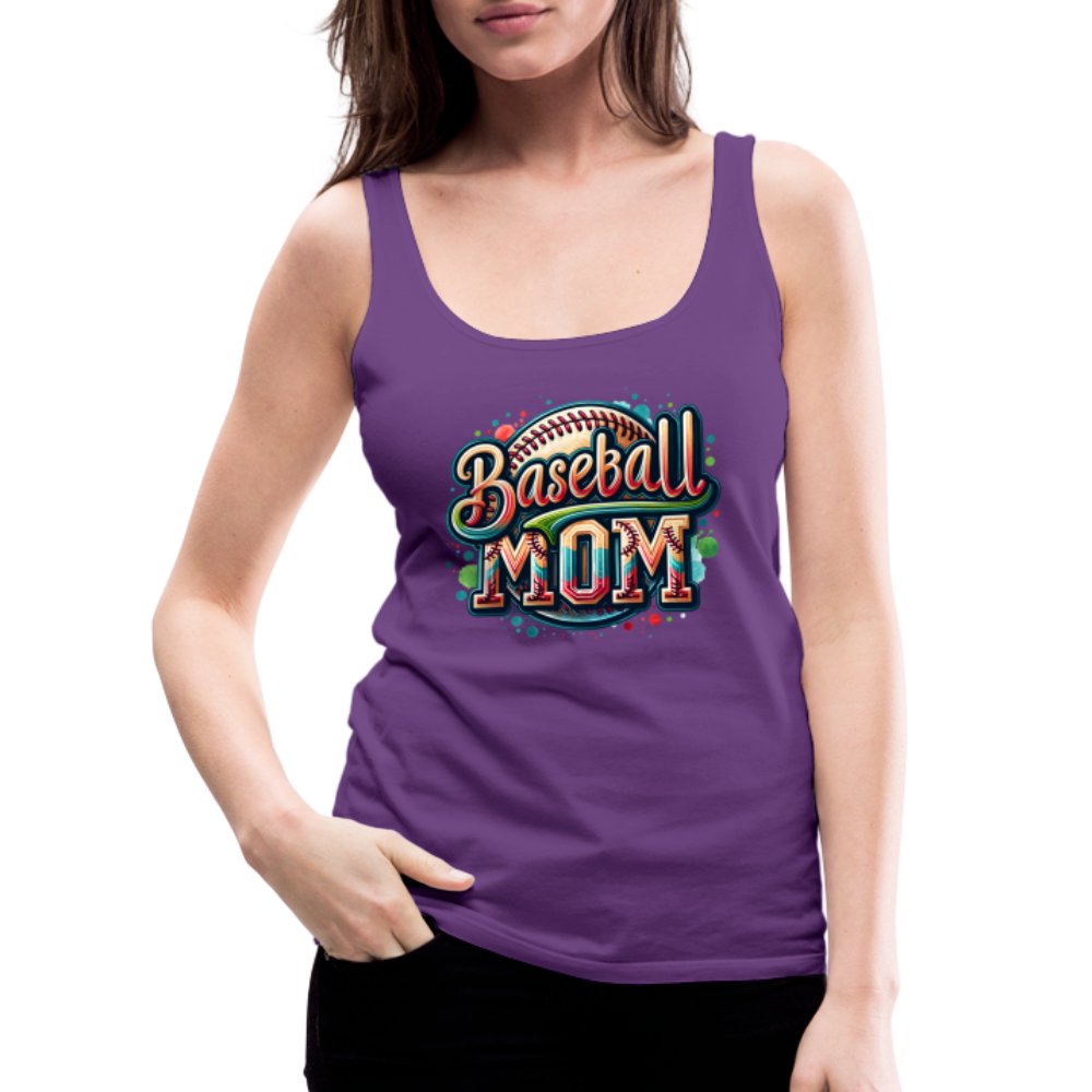 Baseball Mom Premium Tank Top - purple