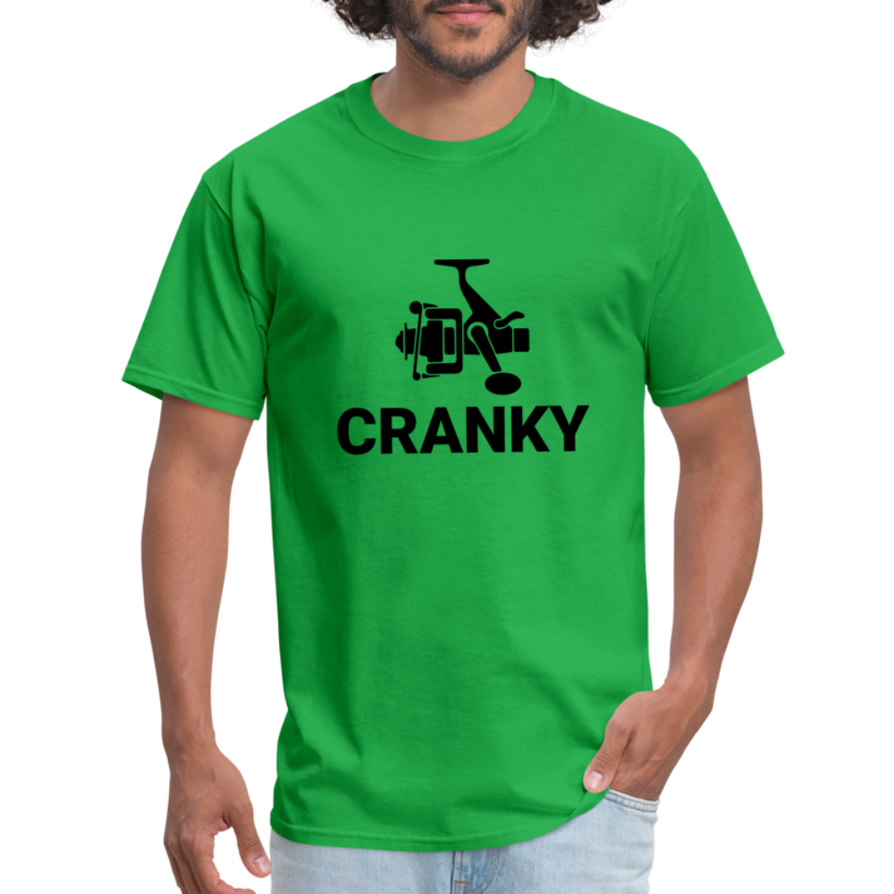 Cranky T-Shirt (Fishing) - bright green