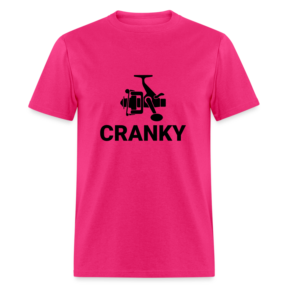 Cranky T-Shirt (Fishing) - fuchsia