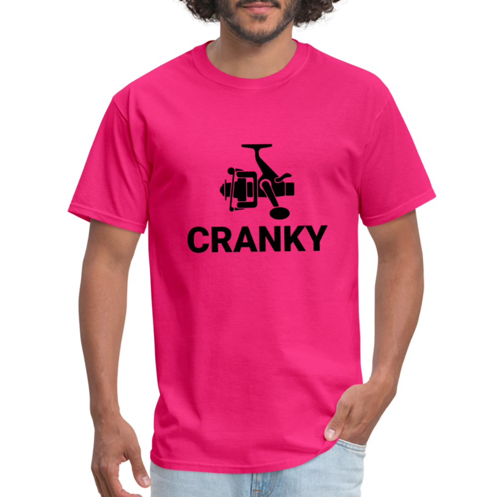 Cranky T-Shirt (Fishing) - fuchsia