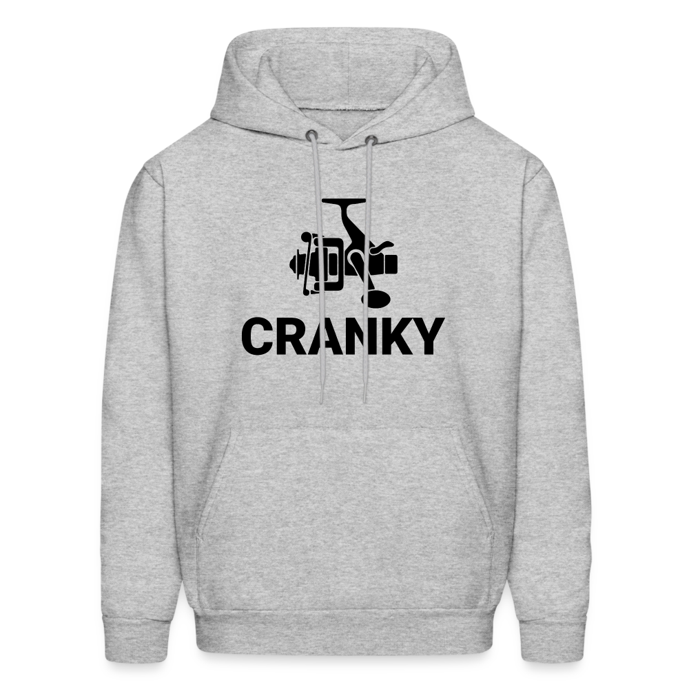 Cranky Hoodie (Fishing) - heather gray