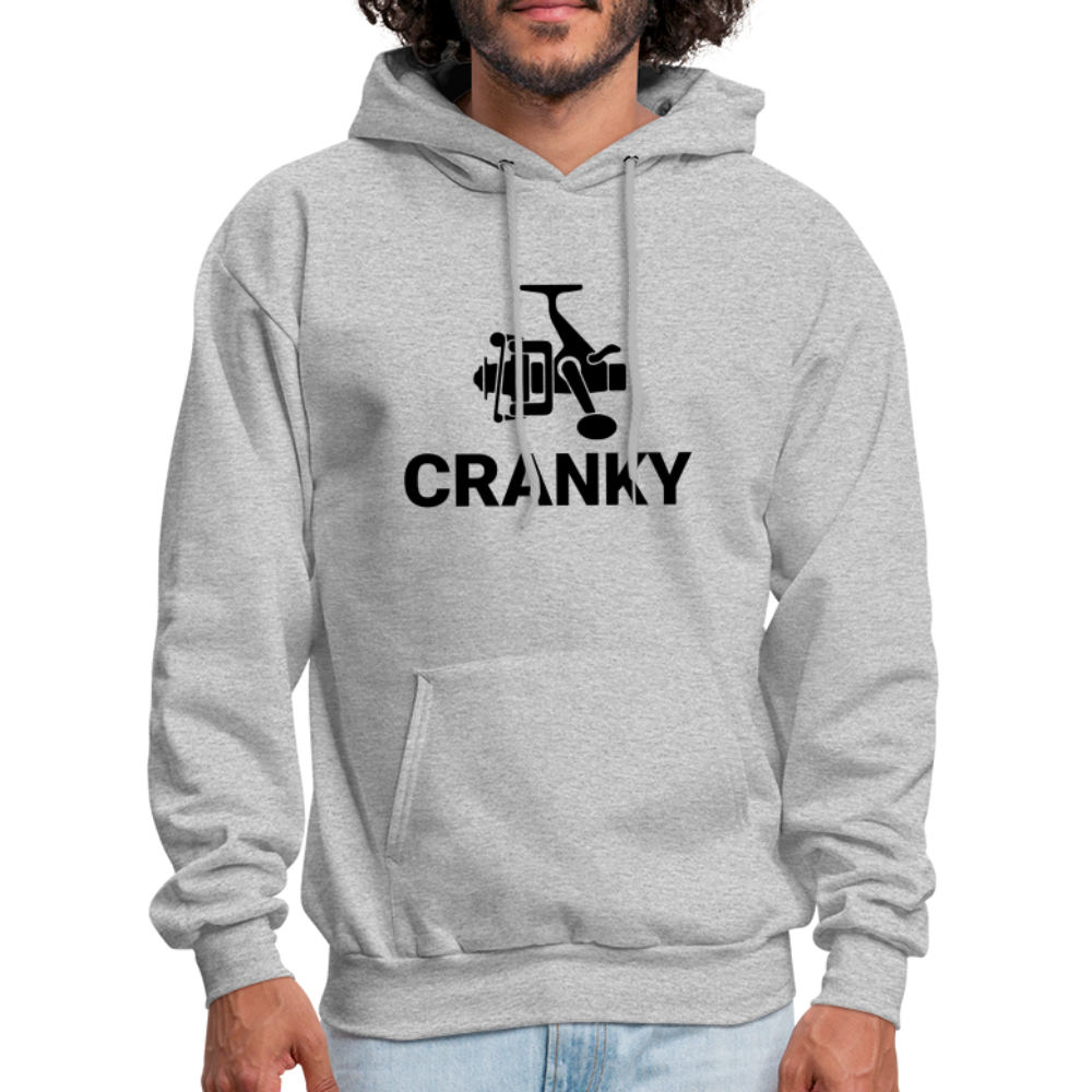 Cranky Hoodie (Fishing) - heather gray