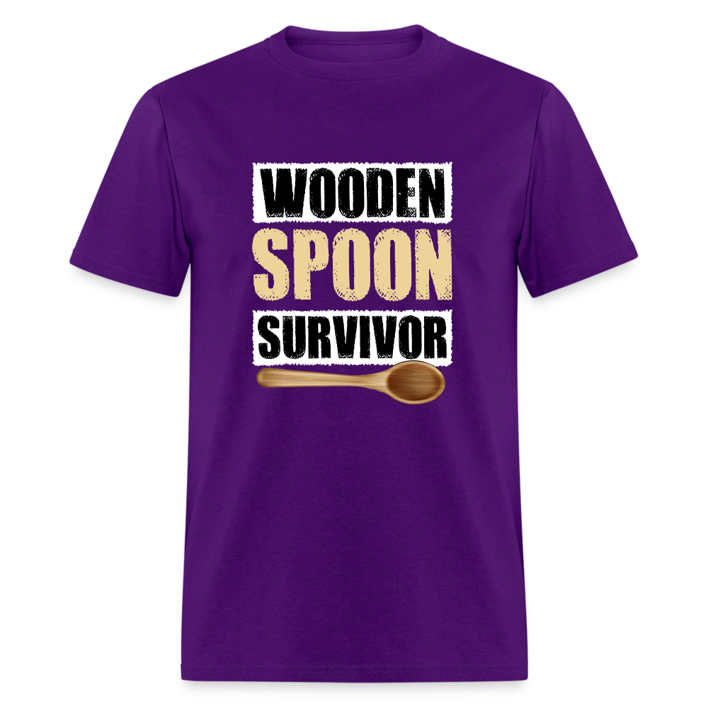 Wooden Spoon Survivor T-Shirt - purple